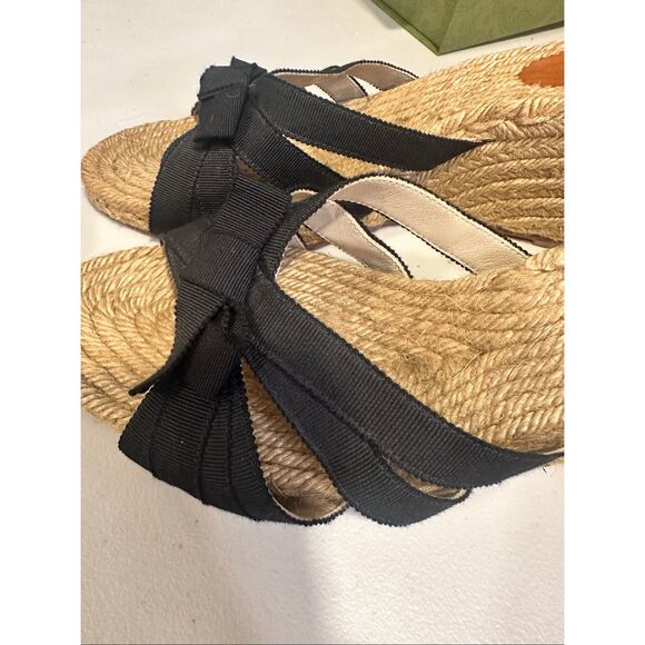 Christian LOUBOUTIN Black Cloth Espadrilles Wedges, Size 40 (10 US) - Picture 12 of 12